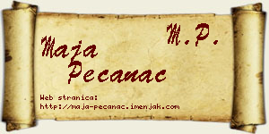 Maja Pećanac vizit kartica